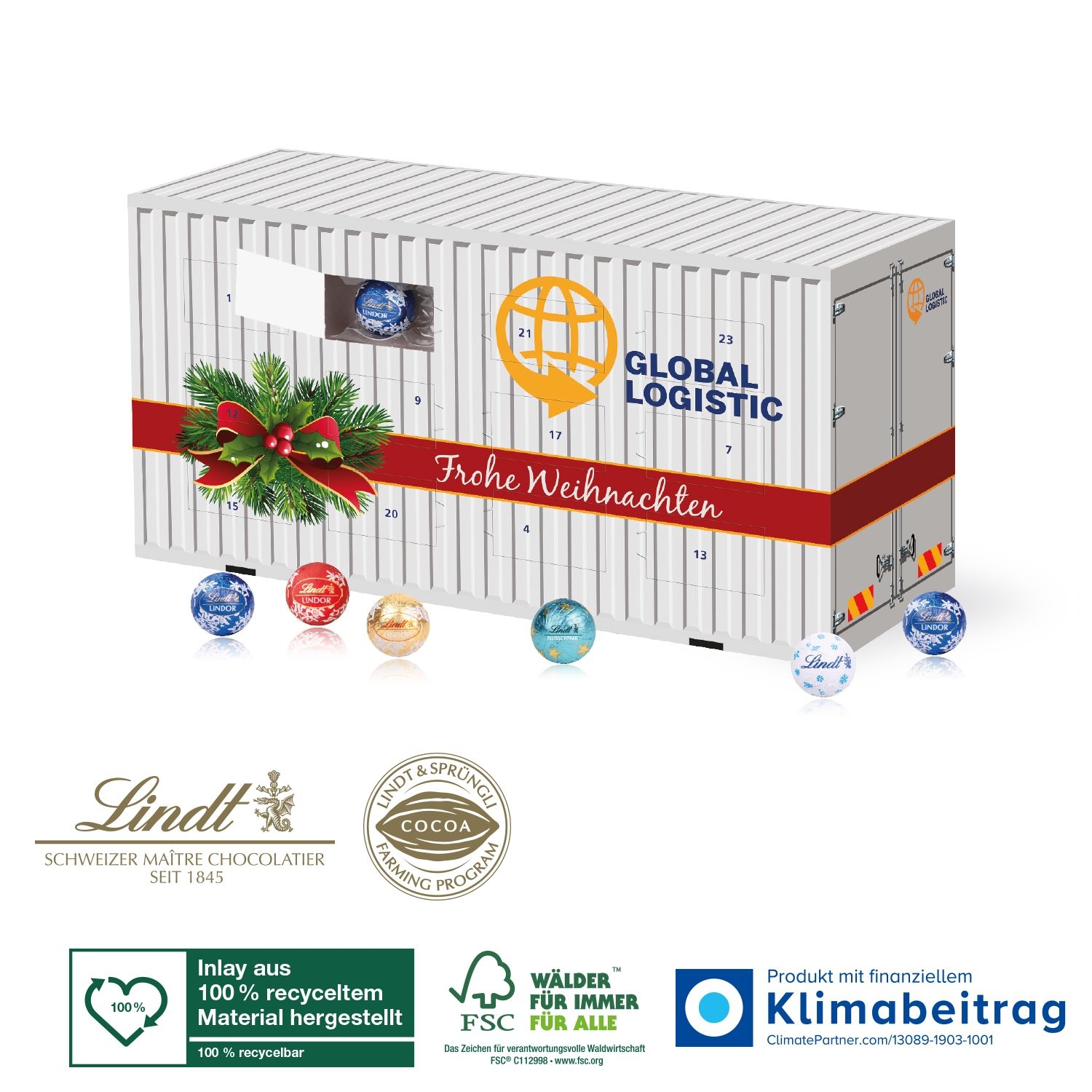 CD953753D Adventskalender Lindt „Container“