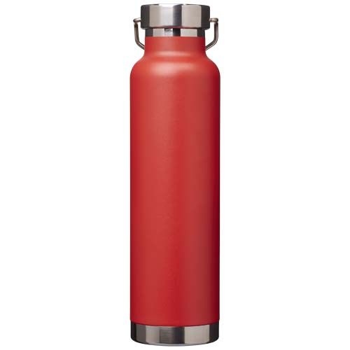 PF100865-2Thor 650 ml RCS-zertifizierte Kupfer-Vakuum Isolierflasche aus recyceltem Edelstahl _ rot