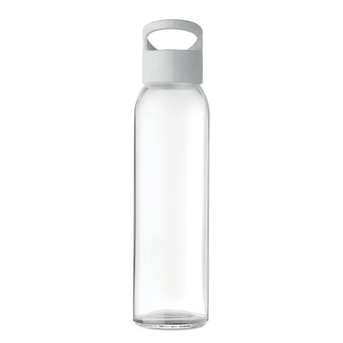 MO9746-06Praga Trinkflasche Glas 470 ml_ Weiss
