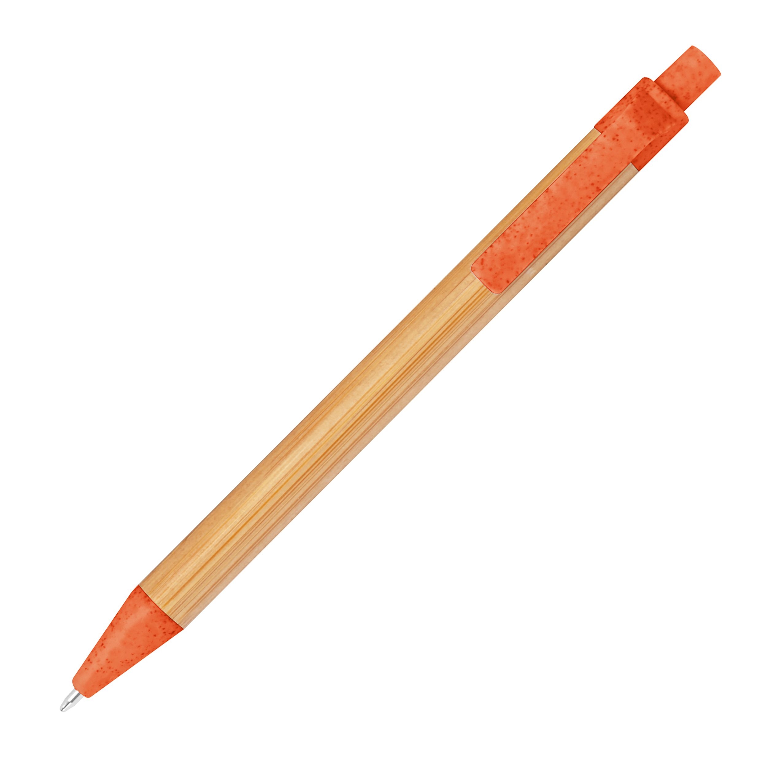 MA13211-10Kugelschreiber aus Weizenstroh und Bambus_ orange