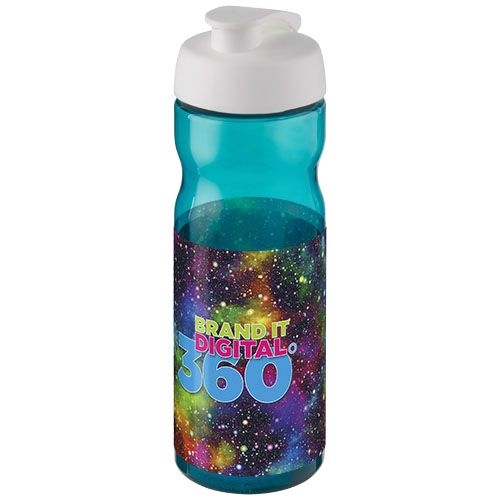PF210045-25H2O Active® Base 650 ml Sportflasche mit Klappdeckel_ aquablau_weiss
