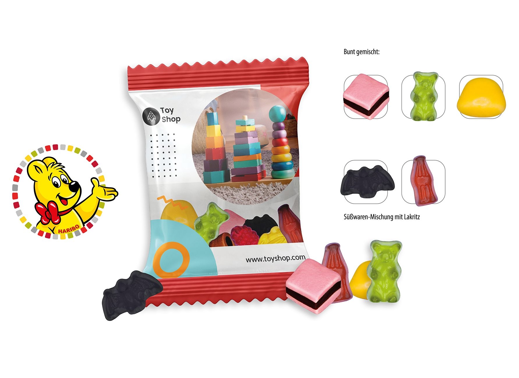 SW0105-2HARIBO Mini Color-Rado Werbetuete_HARIBO Mini Color-Rado_ Folie transparent SW0105-2HARIBO Mini Color-Rado Werbetuete_HARIBO Mini Color-Rado_ Folie transparent