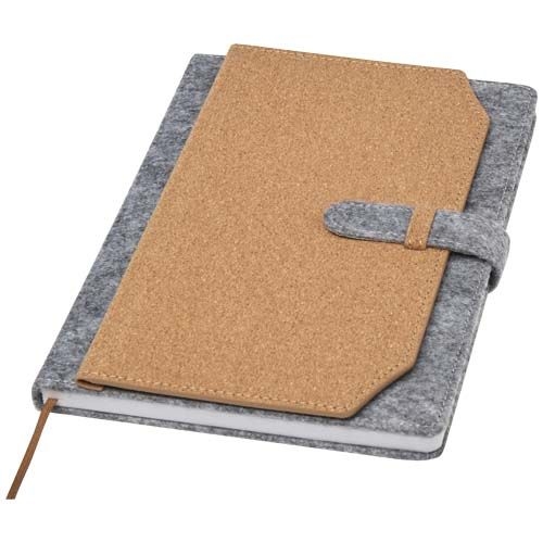PF107907Viviana A5 Notizbuch aus recyceltem Filz und Kork