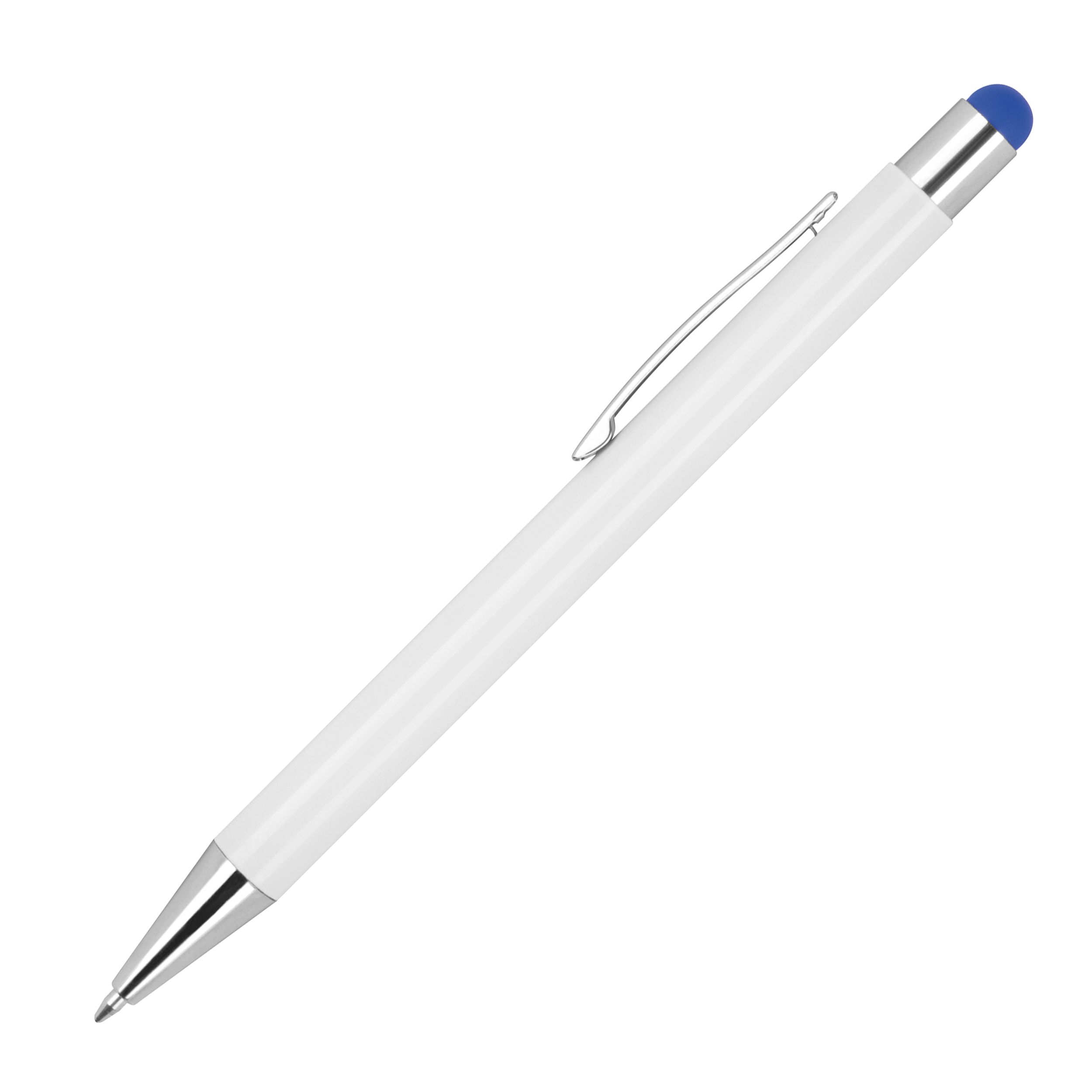 MA13238-04Kugelschreiber aus Aluminium mit gummierter Oberflaeche _ blau