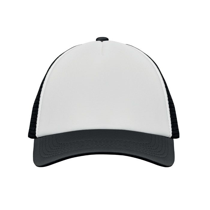 MO2269-33Bubble Trucker cap 5 panels_ weiss_schwarz