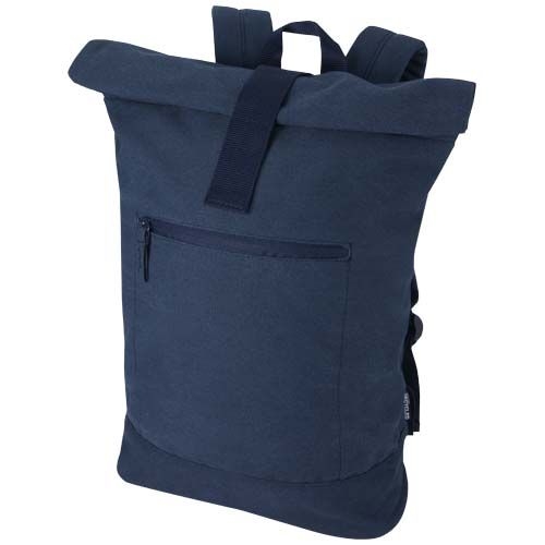 PF130123-2Recanvas 14” GRS recycelter Rolltop-Rucksack 16L_ navy