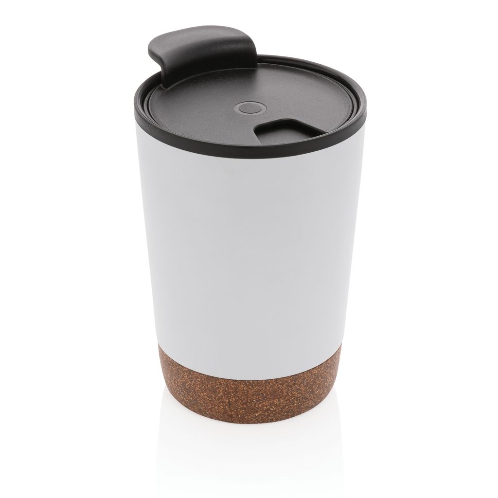 XDP435.07-3RCS recycelter Edelstahl-Kaffeebecher mit Kork_ weiss