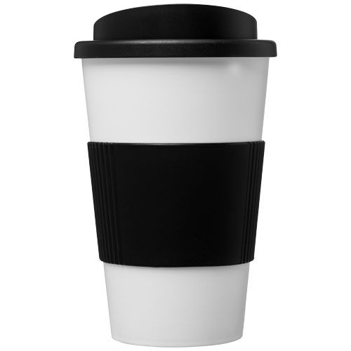 PF210002-8Americano® 350 ml Isolierbecher mit Schutzring_ weiss_schwarz