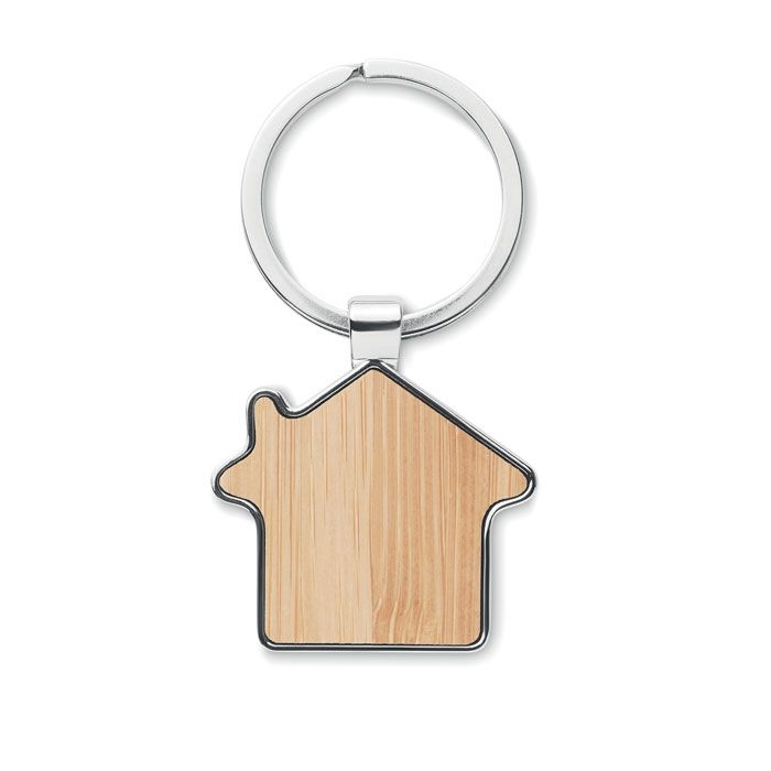 MO9949-40Burnie Schluesselring Bambus_ Haus_ Holz