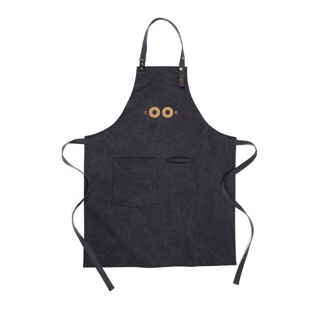 XDV216-1VINGA Tome Schuerze aus GRS recyceltem Canvas_ schwarz