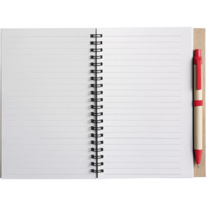 GI2715-08Notizbuch aus recyceltem Papier Stella_ Rot