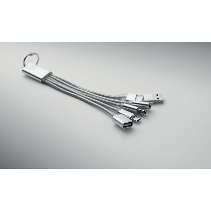 MO3150-14Hublue 5in1 Ladekabel_ silber