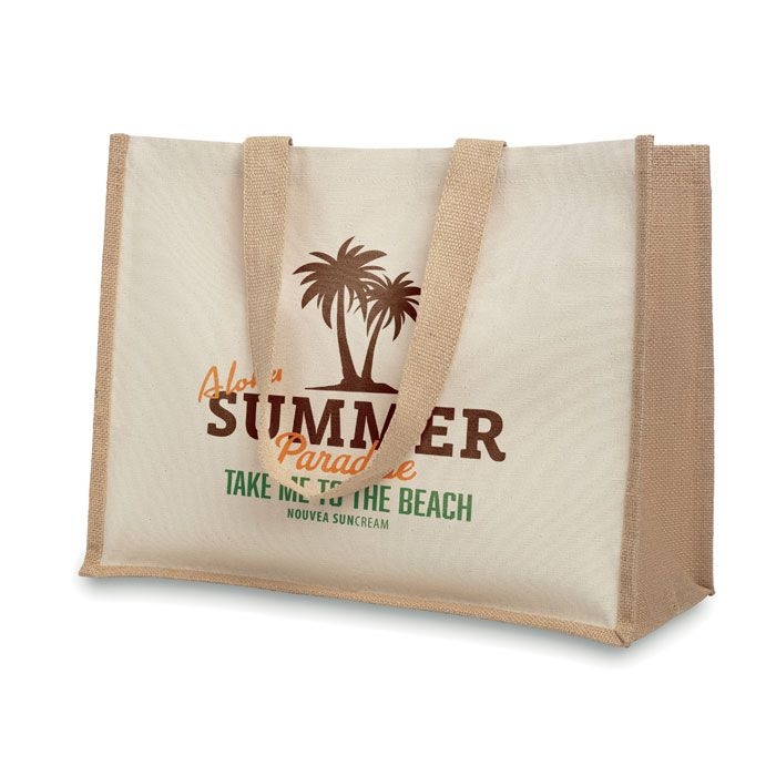 MO8967-13Campo De Fiori Jute_Canvas Shopper _ Beige