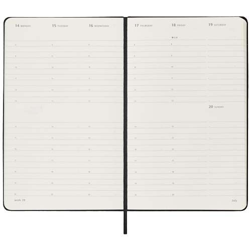 PF107937-1Moleskine Hardcover 12 Monate Wochenkalender L vertikal_ schwarz
