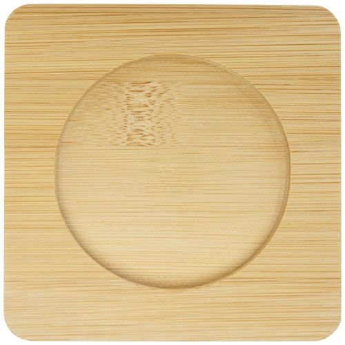 PF113315-1Manti 2-teiliger 250 ml doppelwandiger Glasbecher mit Bambusuntersetzer_ transparent_natural