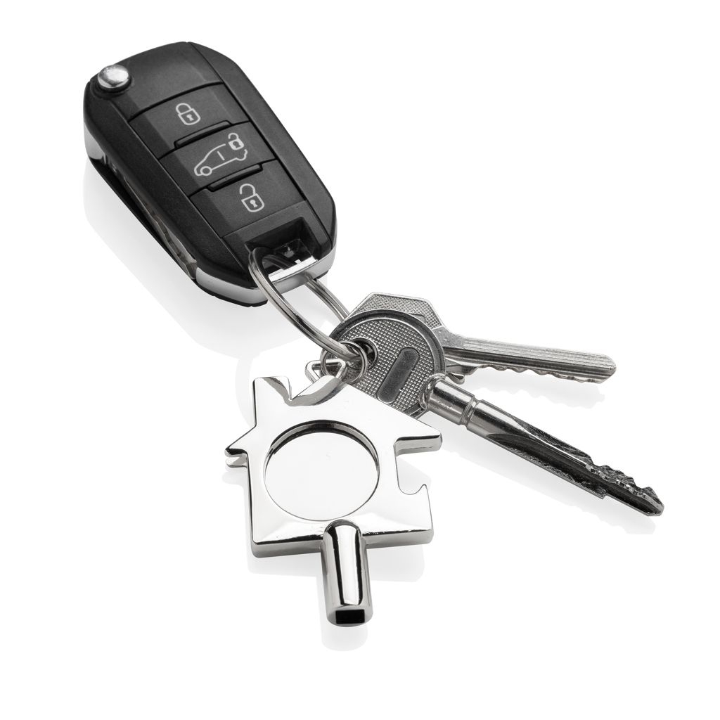 XDP191_71-023-in-1 Schluesselring aus RCS rec. Zinklegierung_ silber