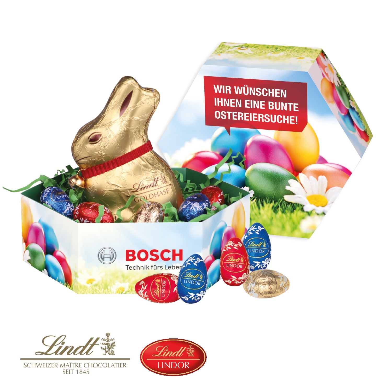 CD94522-01Grosses Osternest mit Schokolade von Lindt_ Lindt Schoko-Mischung