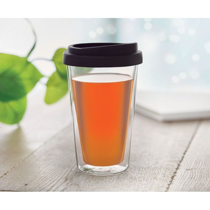 MO9927-03Bielo Tumbler Borosilikat Trinkglas 350ml_ Schwarz
