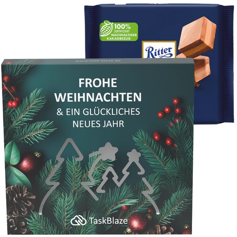 JG20156-2Praesentbox Premium_ Ritter SPORT 100g_ Nugat_ Wald