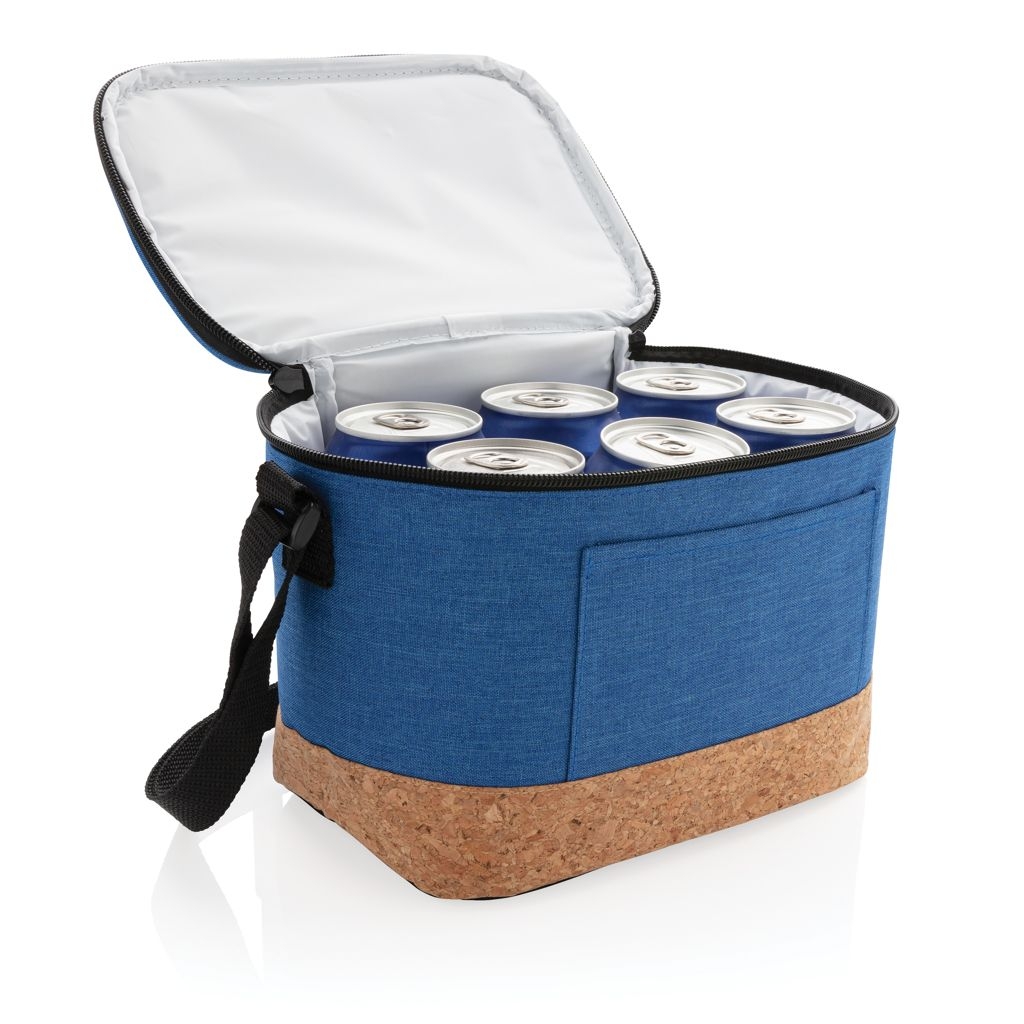 XDP422.26-5Two-Tone Kuehltasche mit Korkdetails_ blau