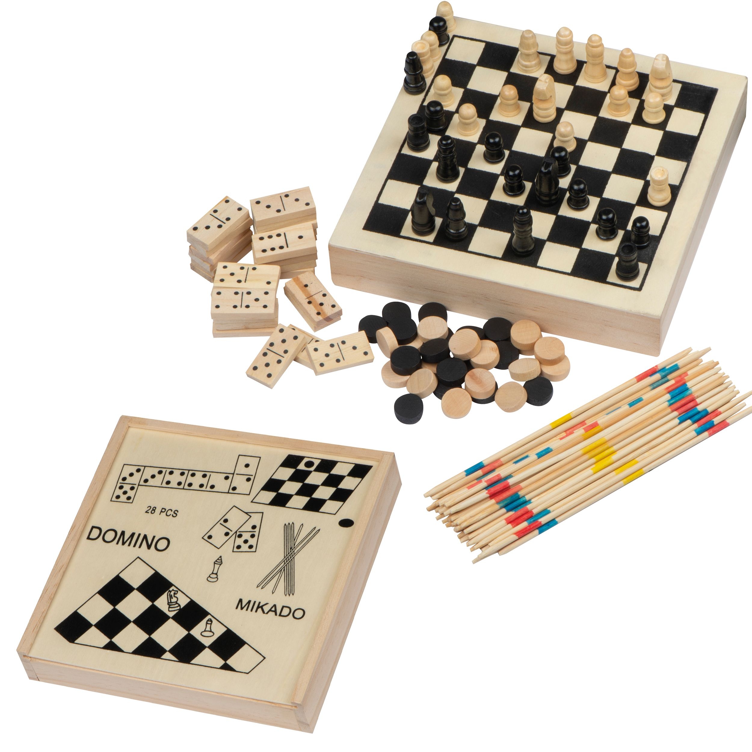 MA52697Spieleset in einer Holzbox