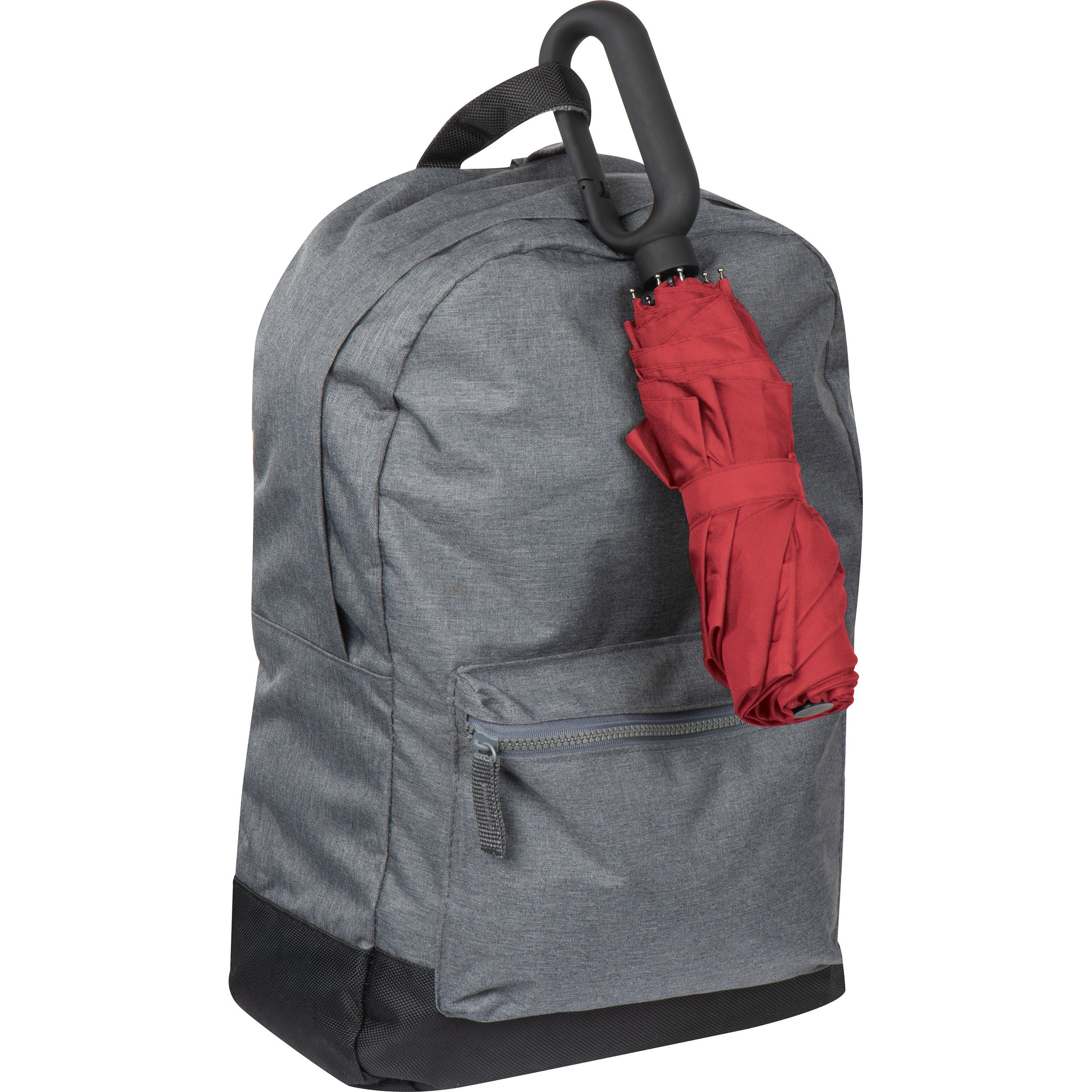 MA40885-05Taschenschirm aus Pongee mit Karabinergriff_ rot