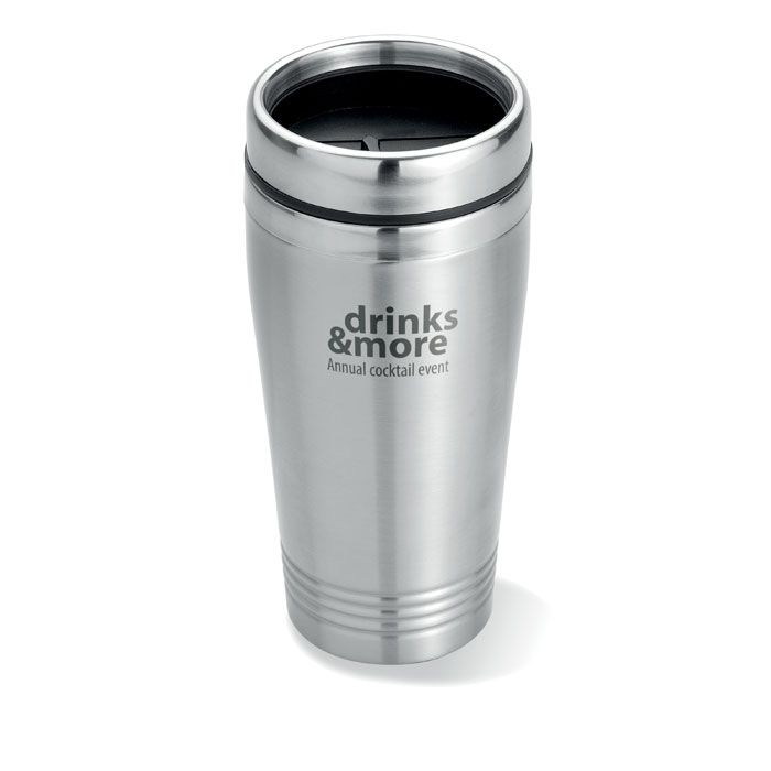 MO8125-16Rodeodrive Trinkbecher Edelstahl 400ml_ Mattsilber