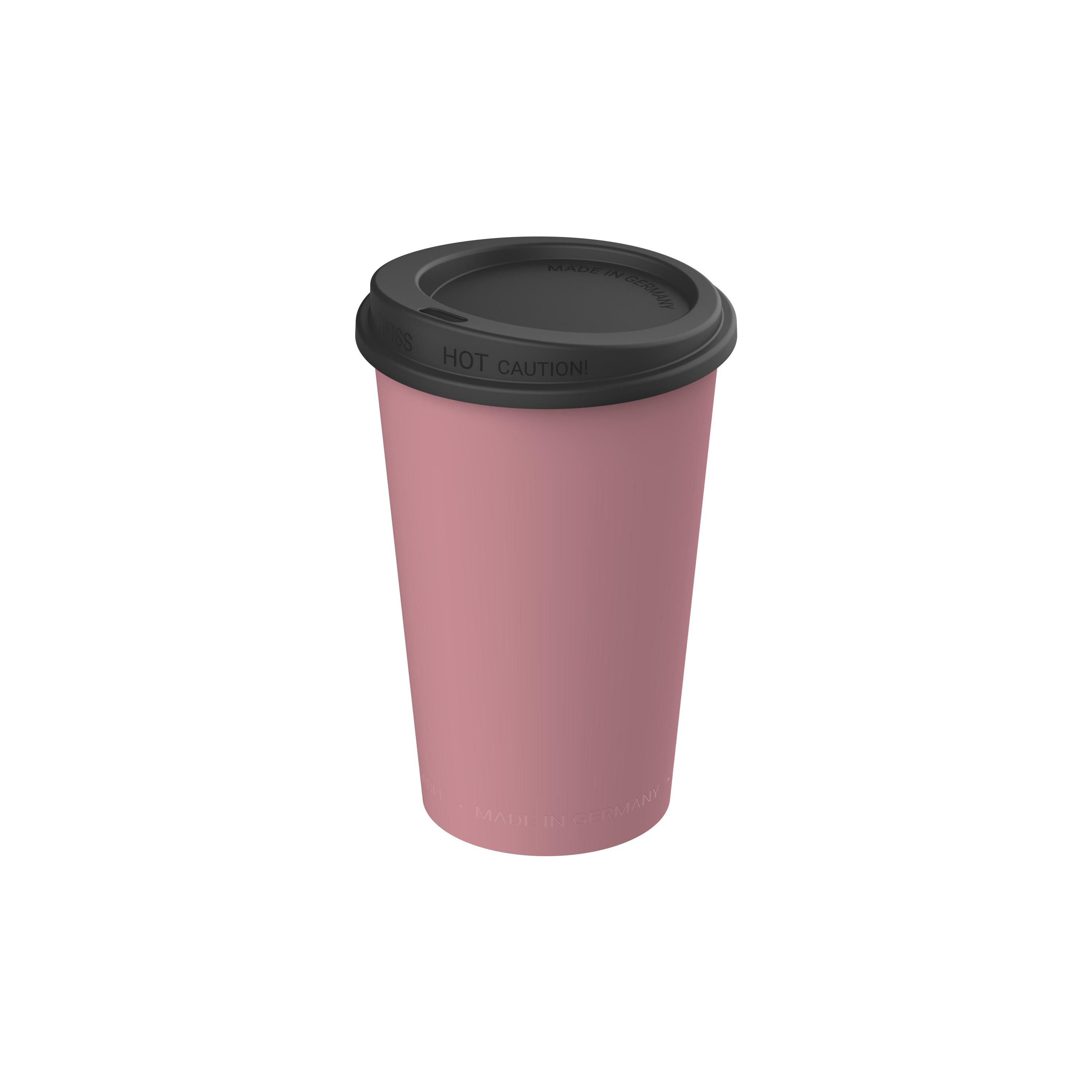 Kaffeebecher "ToGo", 0,3 l, raffiniertes rot, schwarz