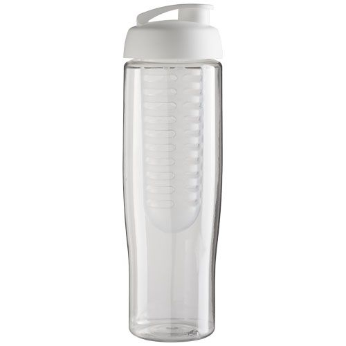 PF210041-1H2O Active® Tempo 700 ml Sportflasche mit Klappdeckel und Infusor_ transparent_weiss