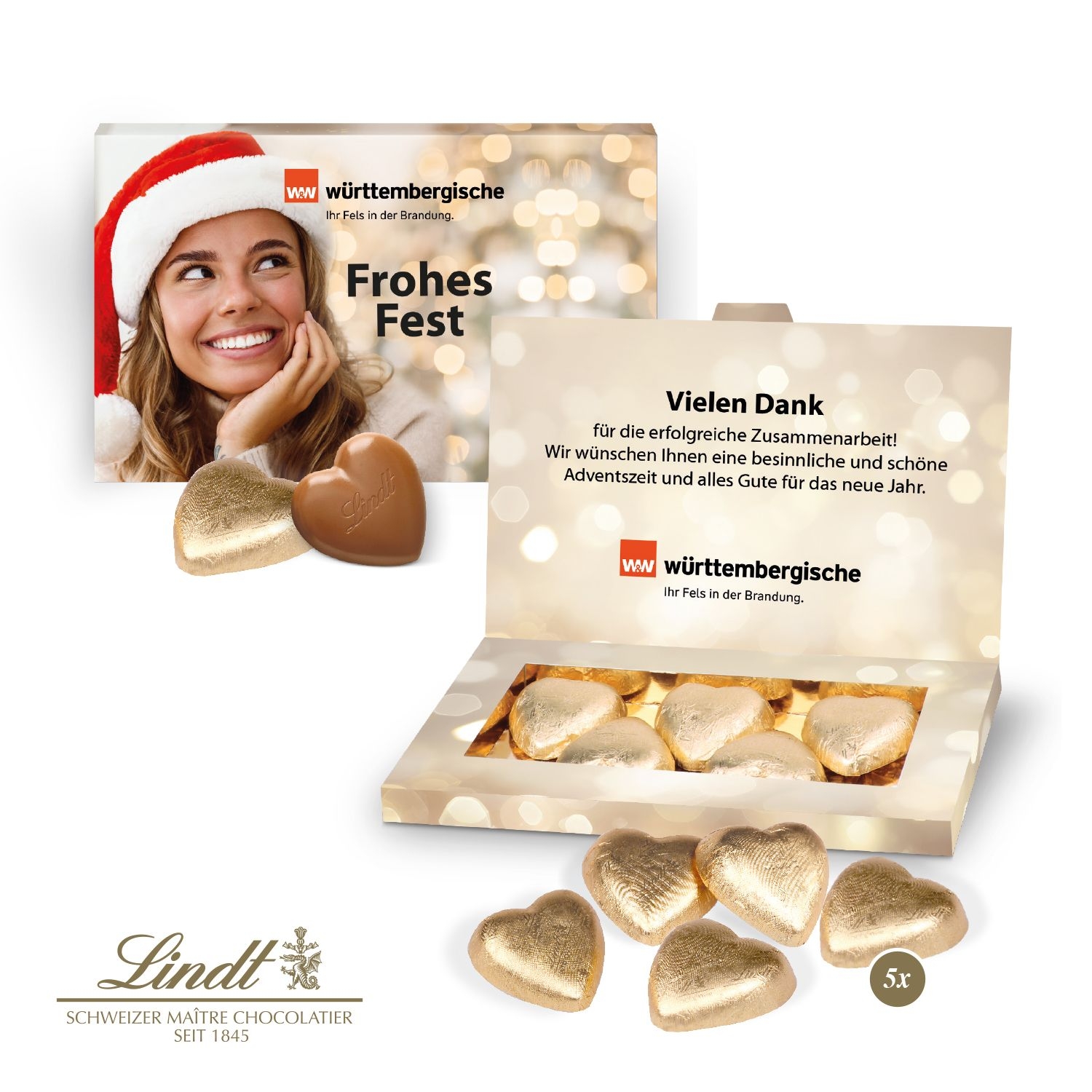 CD91225Praesentbox _Business_ mit Lindt Schokoherzen