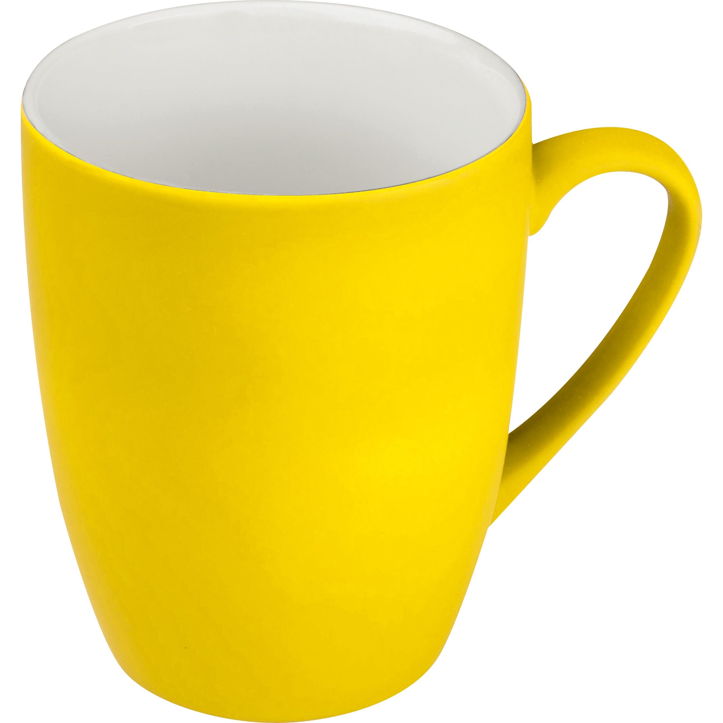 MA80655-08Tasse aus Porzellan_ aussen gummiert_ 300ml_ gelb