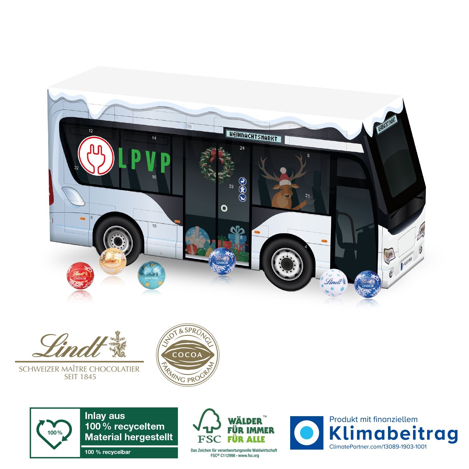 CD953133D Adventskalender Lindt „Bus“