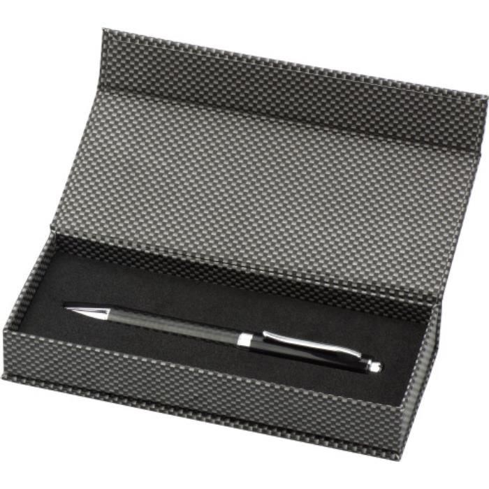 GI3338-01Kugelschreiber aus Metall Lindsey_ Schwarz