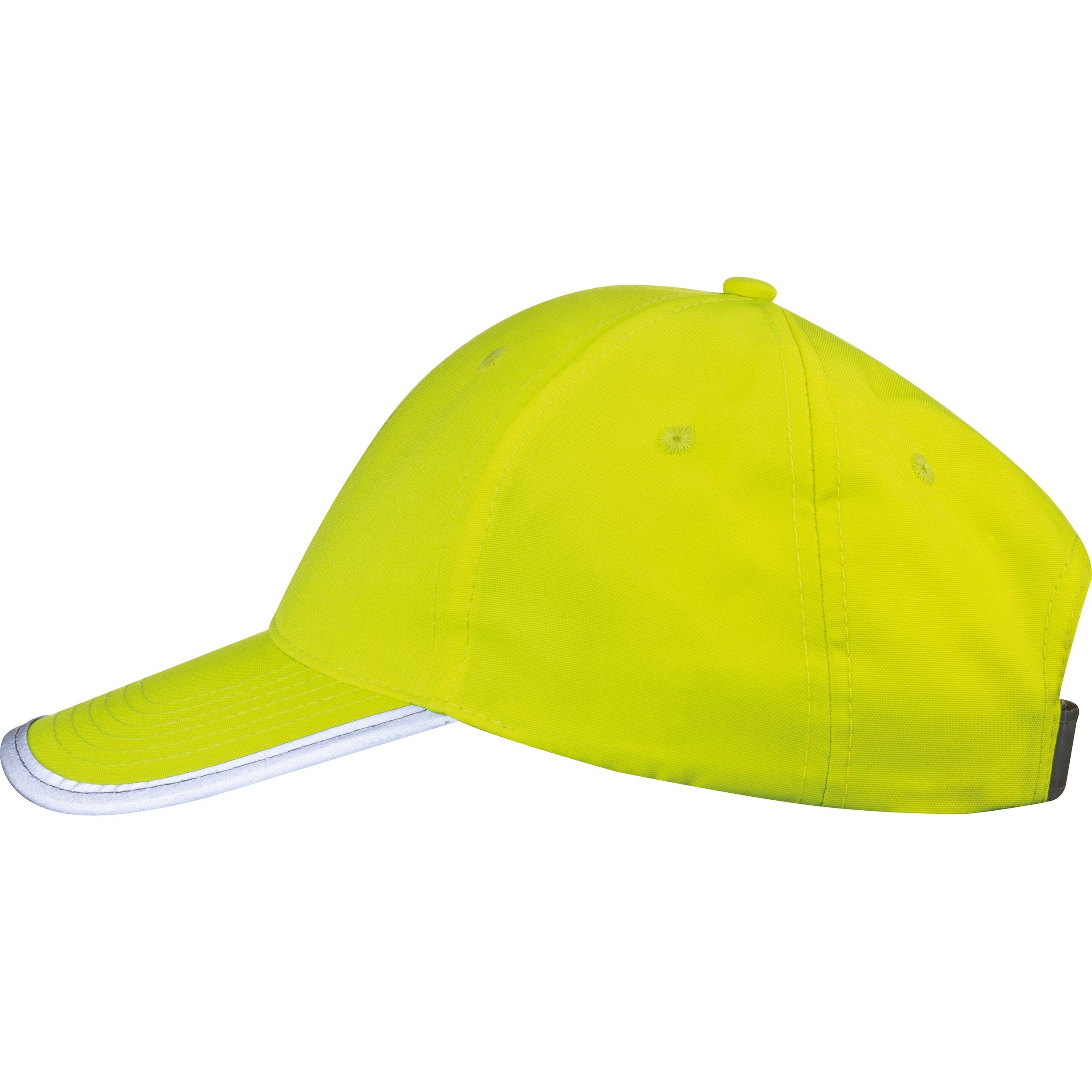 MA53397-086 Panel Baseballcap fuer Erwachsene aus Polyester mit reflektierender Borte_ gelb