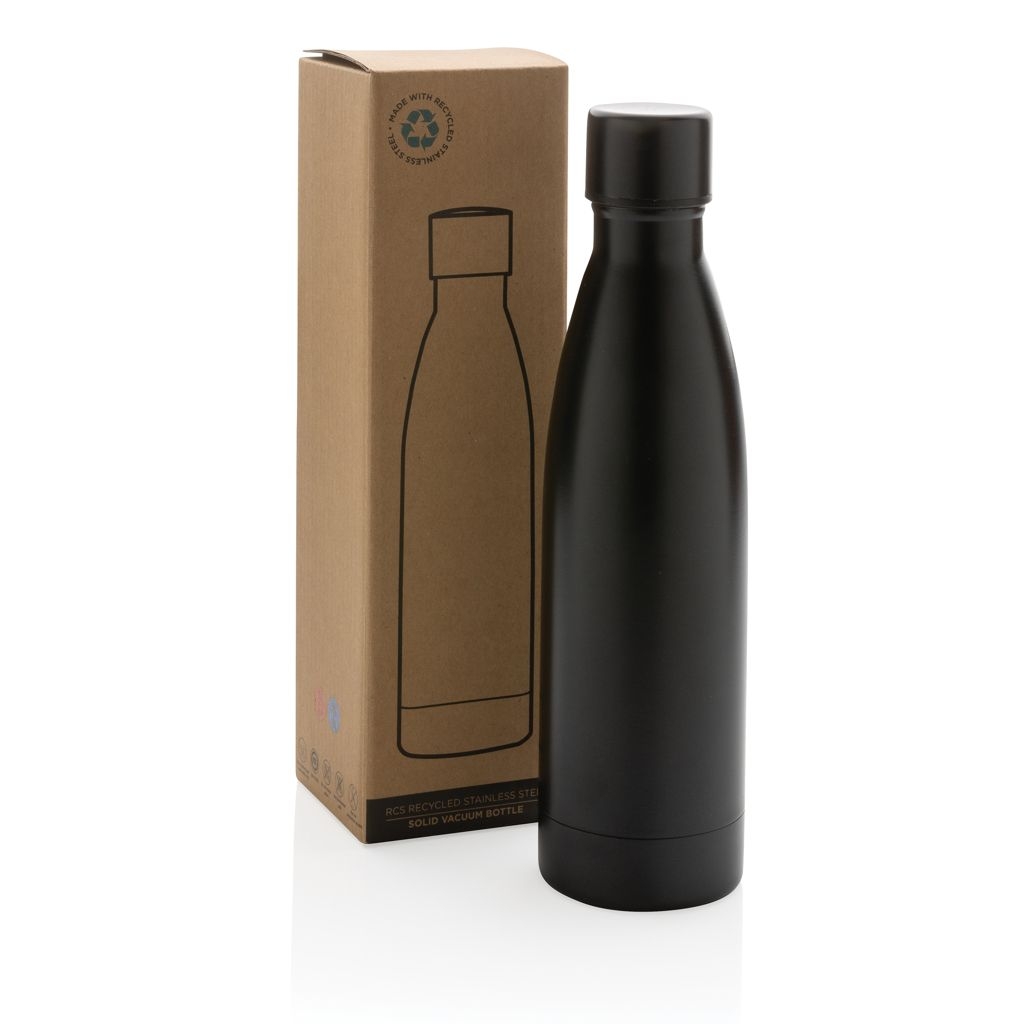 XDP433.27-1RCS recycelte Stainless Steel Solid Vakuum-Flasche_ schwarz