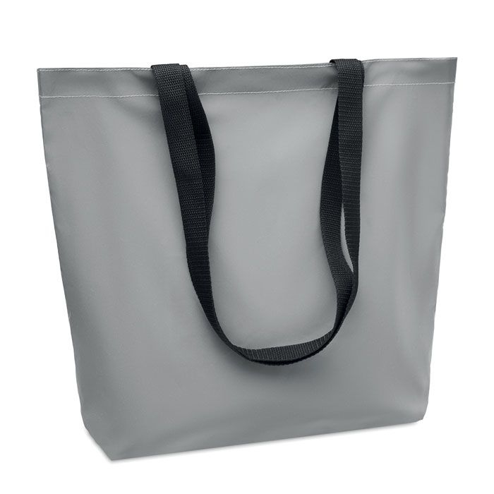 MO6302-16Visi Tote Reflektierende Einkaufstasche_ Mattsilber