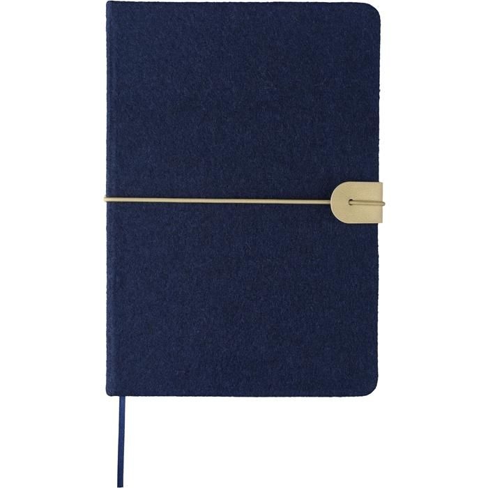 GI1272570-05Notizbuch aus recyceltem Filz _A5_ Dario_ blau