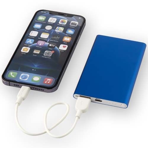 PF124380-2Pep 4000 mAh Type-C Powerbank aus recyceltem Aluminium _ royalblau