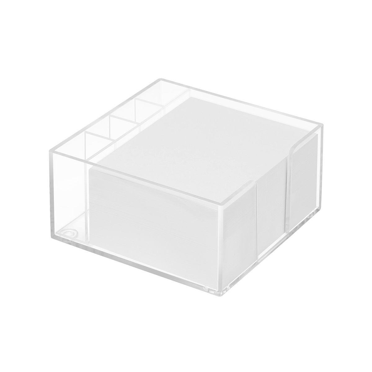 Zettelbox "Lambda" mit Köcher, glasklar