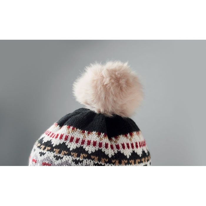 MO2688-03Yulong Gestrickte Ohrenmuetze_ schwarz