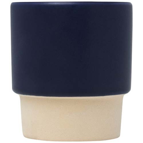 PF100805-3Olympia 130 ml stapelbarer Expresso Becher mit Tonboden_ navy