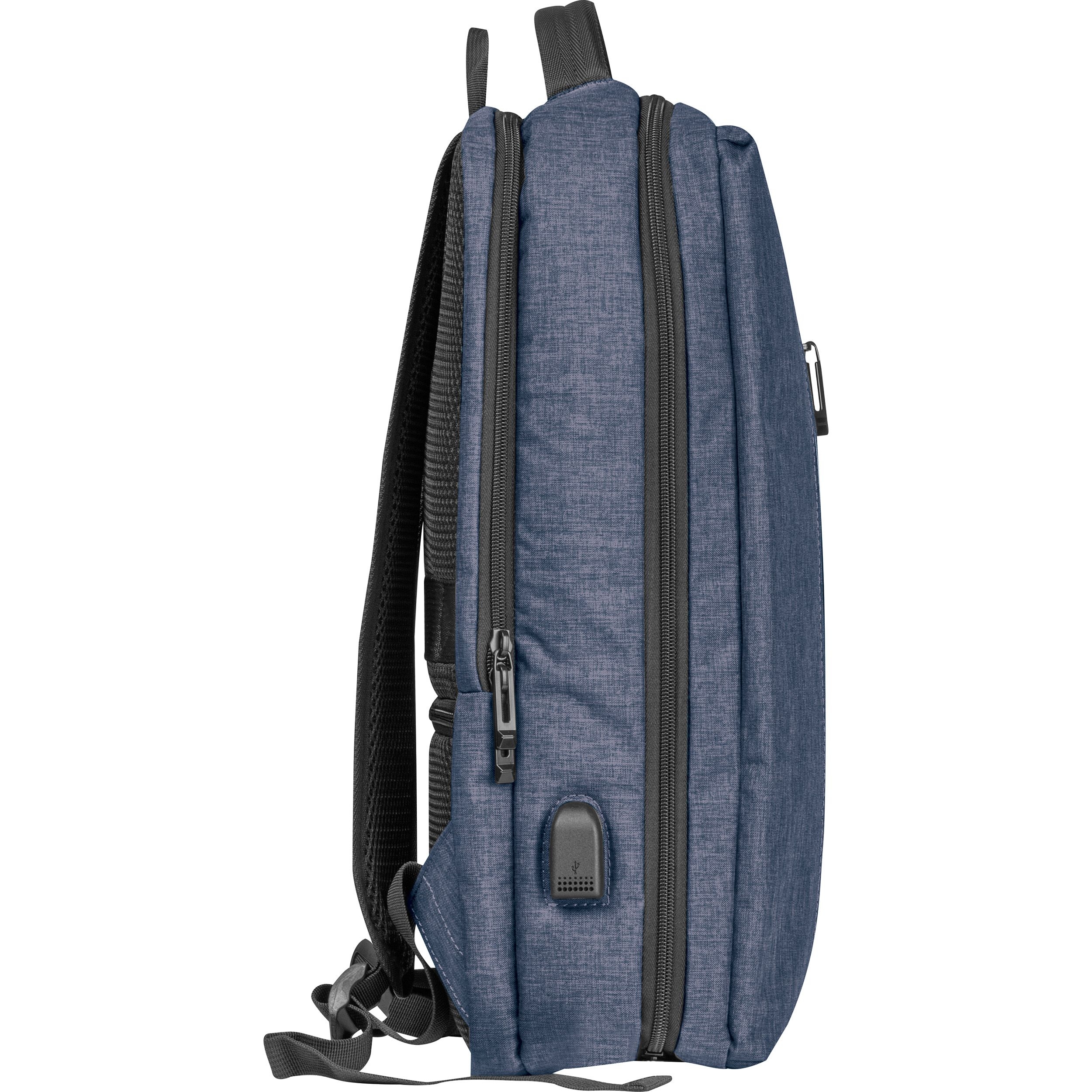 MA63665-04Wasserabweisender Rucksack aus Nylon_ blau
