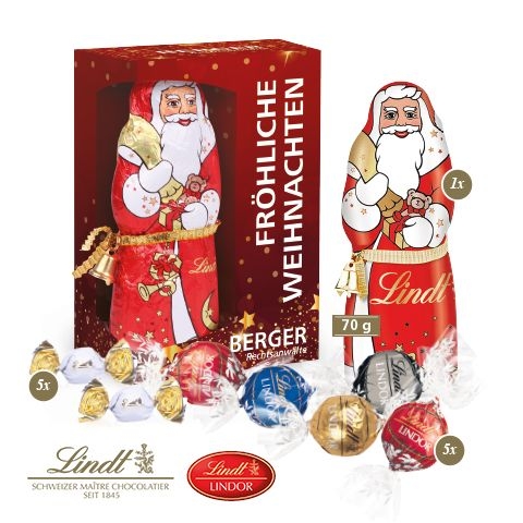 CD95500Premium-Praesent mit Lindt Weihnachtsmann „Maxi“