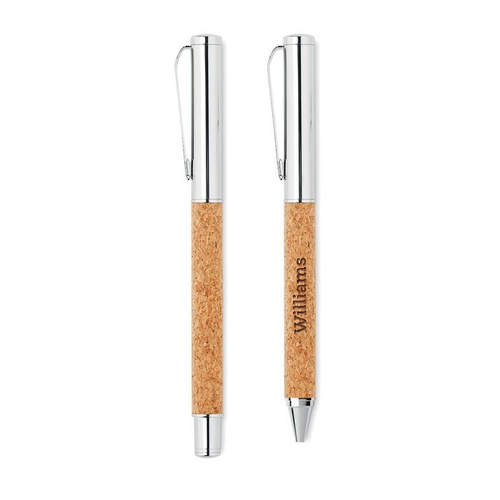 MO9678-40Quercus Schreibgeraete-Set Kork_ Holz