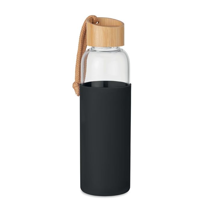 MO6845-03Chai Trinkflasche Glas 500 ml_ Schwarz