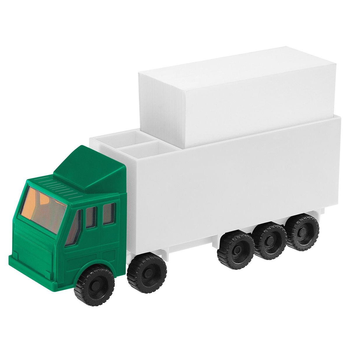 HE7374KPC-2-0Zettelbox mit Koecher _LKW_ gruen_ weiss