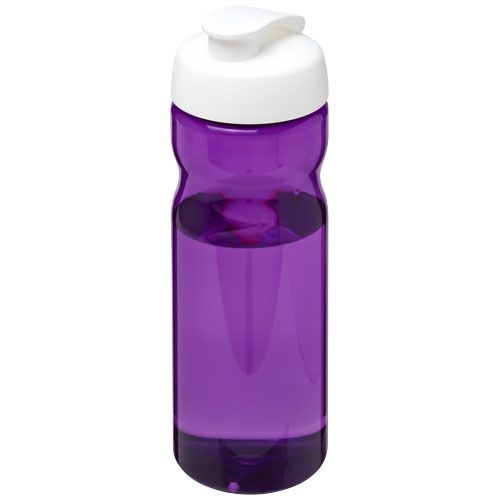 PF210097-19H2O Active® Eco Base 650 ml Sportflasche mit Klappdeckel_ lila_weiss PF210097-19H2O Active® Eco Base 650 ml Sportflasche mit Klappdeckel_ lila_weiss