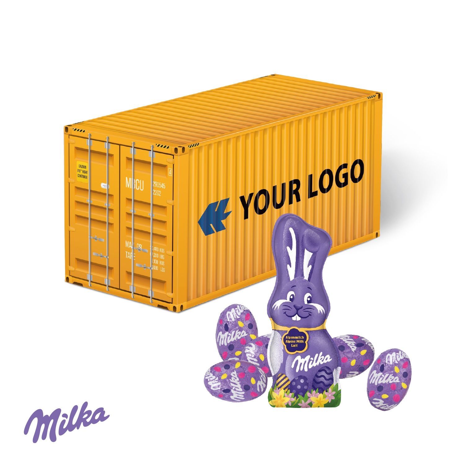 CD947193D Praesent Container Ostern mit Milka Schokoladenmischung