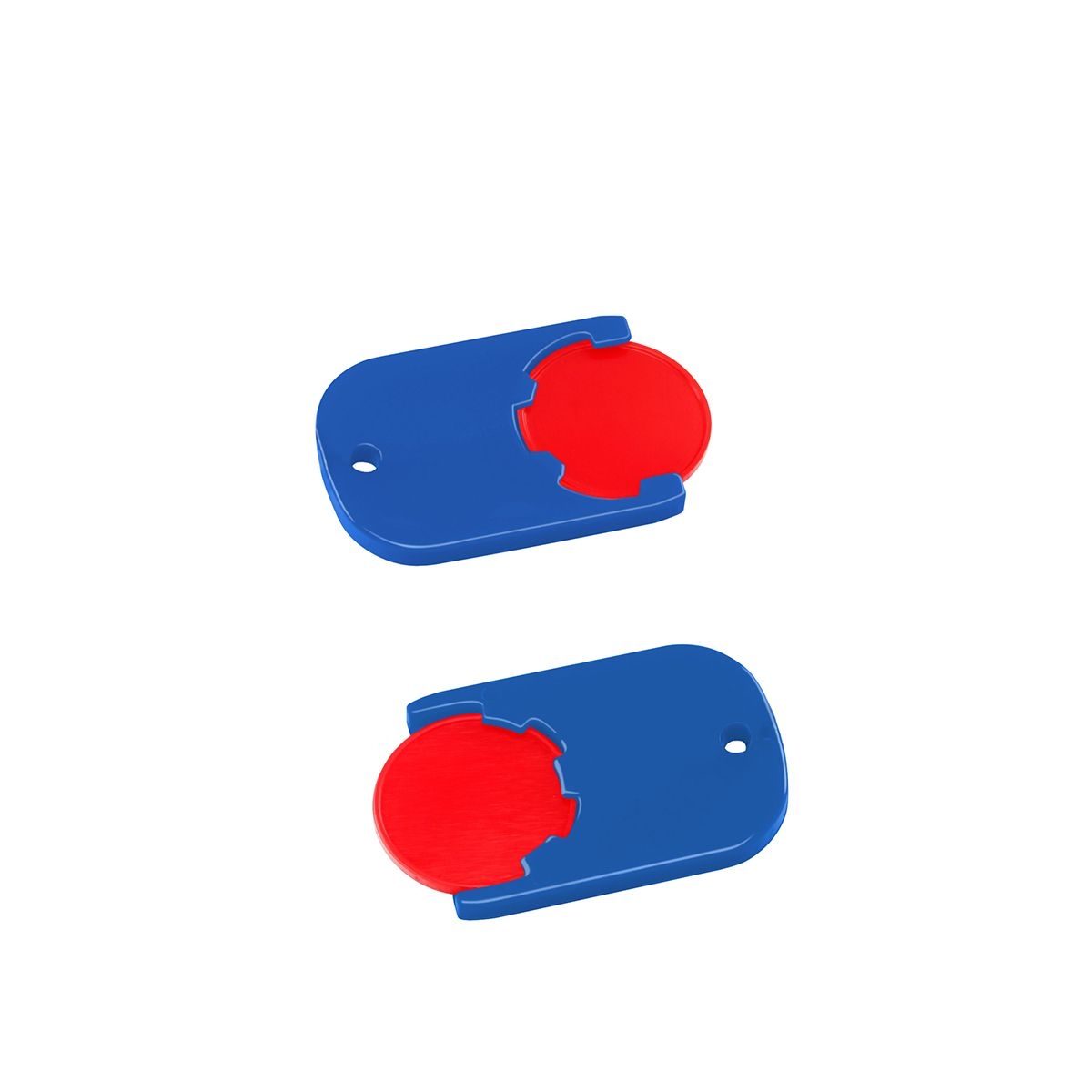 HE7555-1-3Chiphalter mit 1€-Chip _Gamma_ rot_ blau