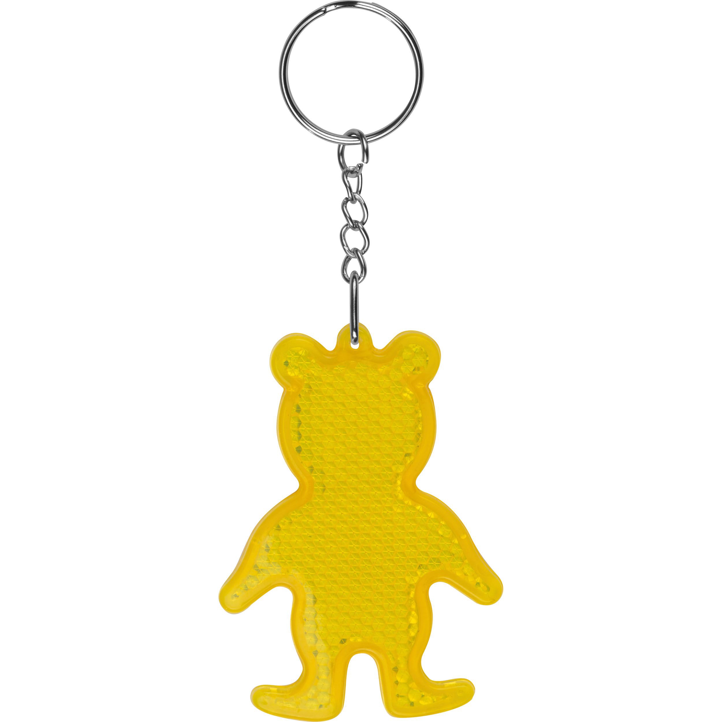 Reflektierender Schlüsselanhänger "Bär", gelb